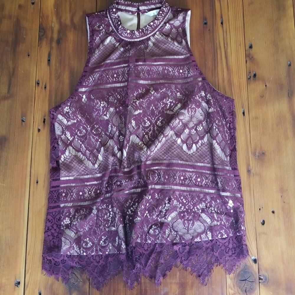 High-Neck Sleeveless Blouse